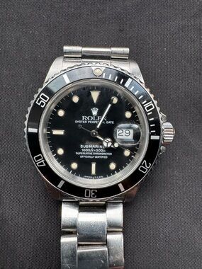 Rolex Submariner 16800 40mm Stainless Steel Black Dial Vintage 1986 Watch